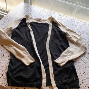 Juicy Couture Black Cream Drape Cardigan Size M